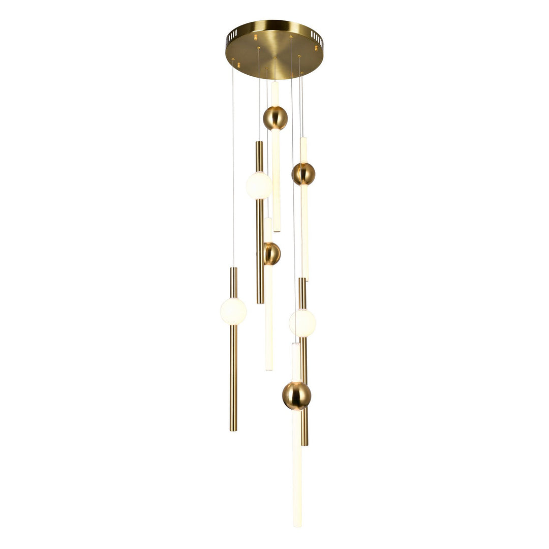 CWI Baton 1208p20-7-625 Pendant Light - Brass