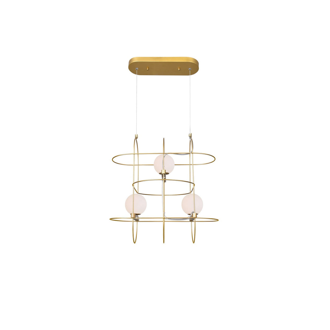 CWI Orbit 1209p20-3-169 Chandelier Light - Medallion Gold