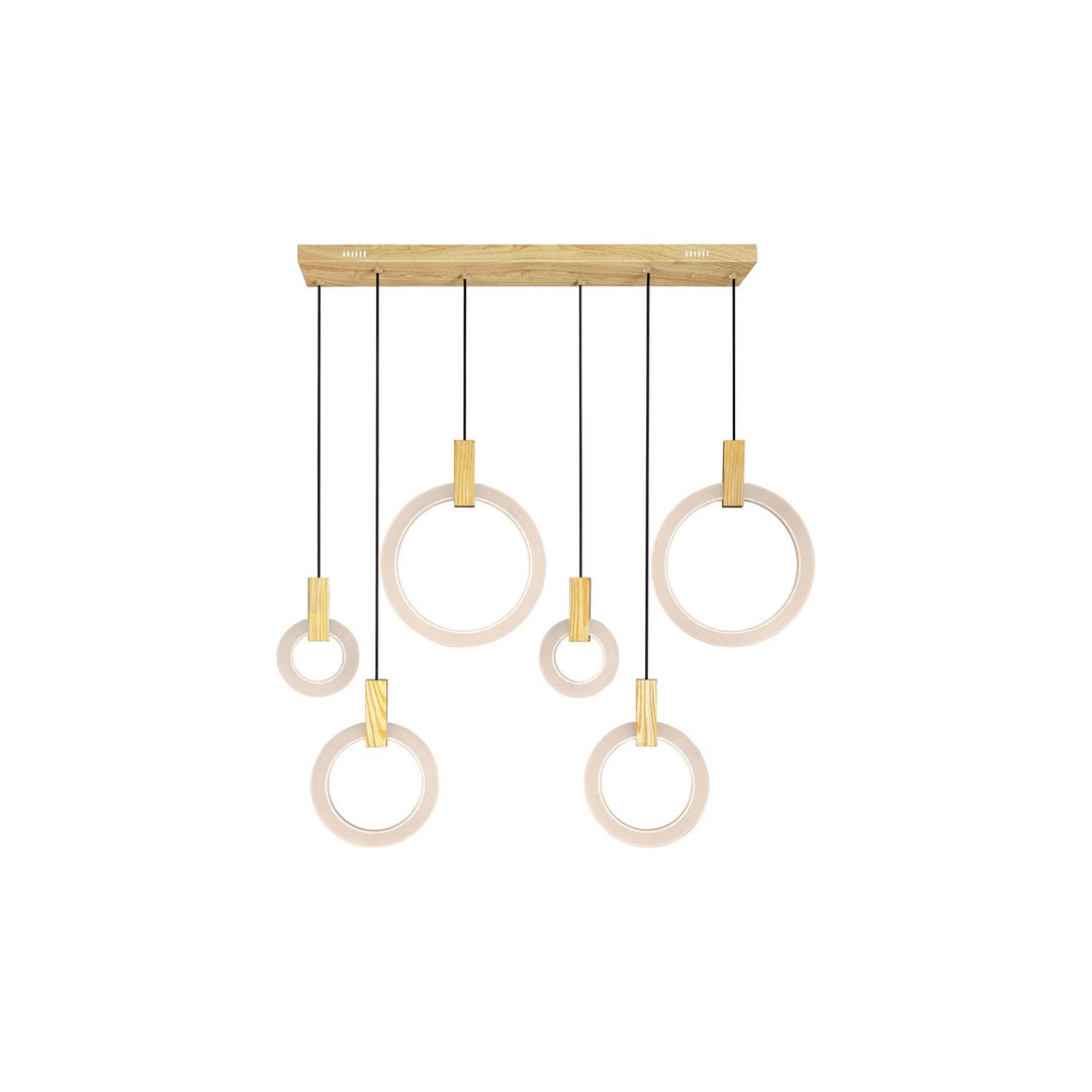 CWI Anello 1214p52-6-236-rc Pendant Light - White Oak