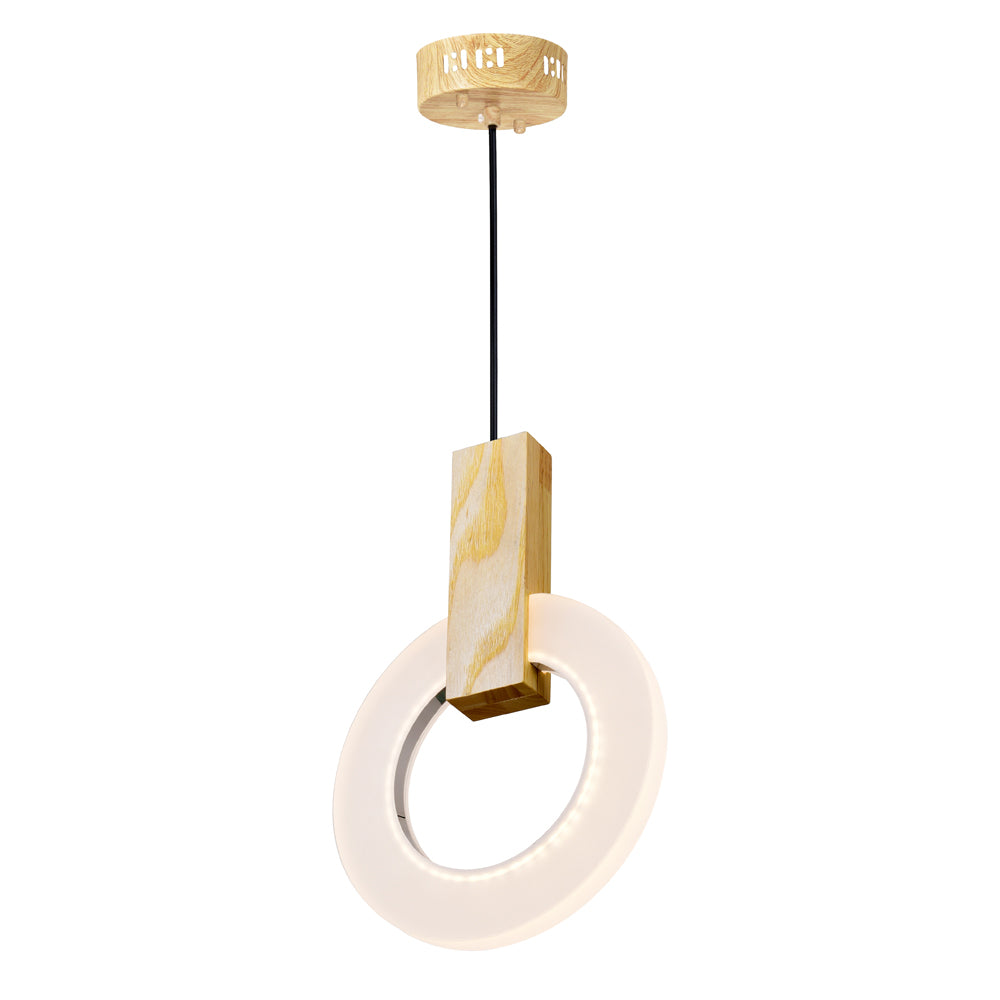 CWI Anello 1214p8-1-236 Pendant Light - White Oak