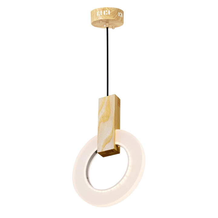 CWI Anello 1214p8-1-236 Pendant Light - White Oak