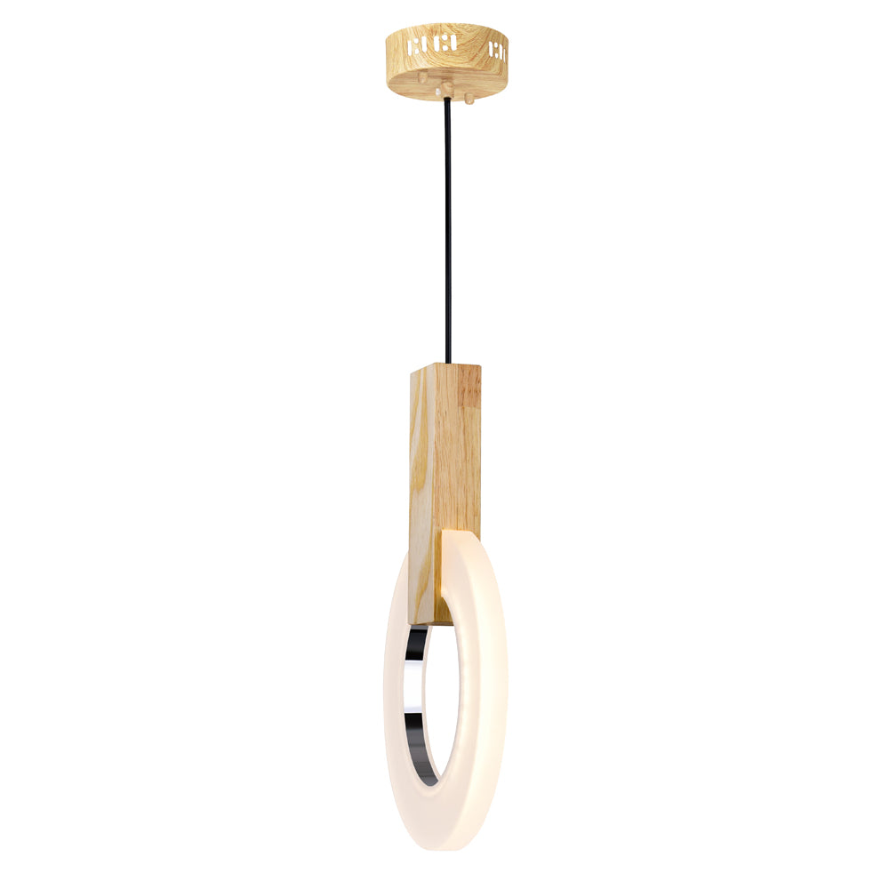 CWI Anello 1214p8-1-236 Pendant Light - White Oak