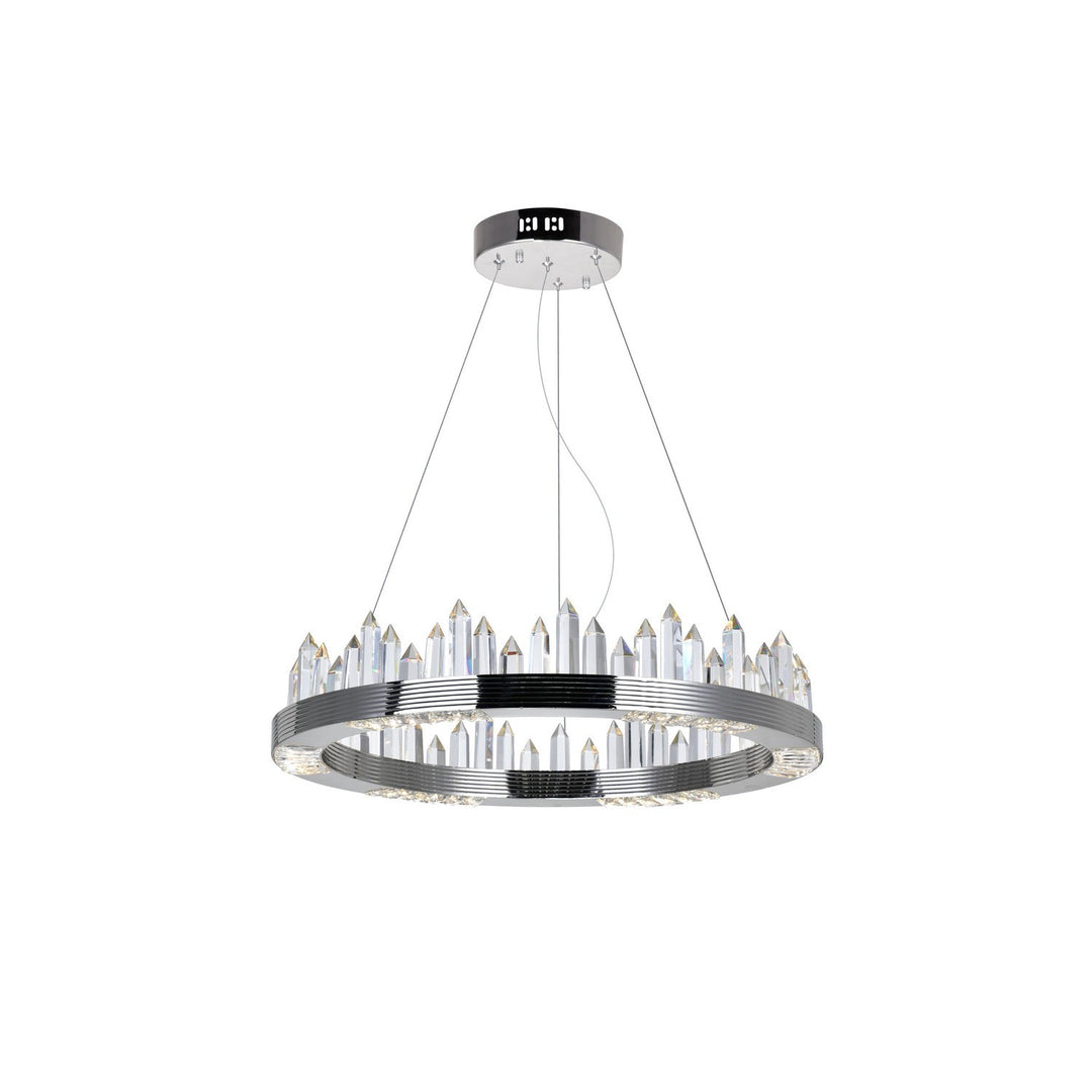 CWI Agassiz 1218p24-613 Chandelier Light - Polished Nickel