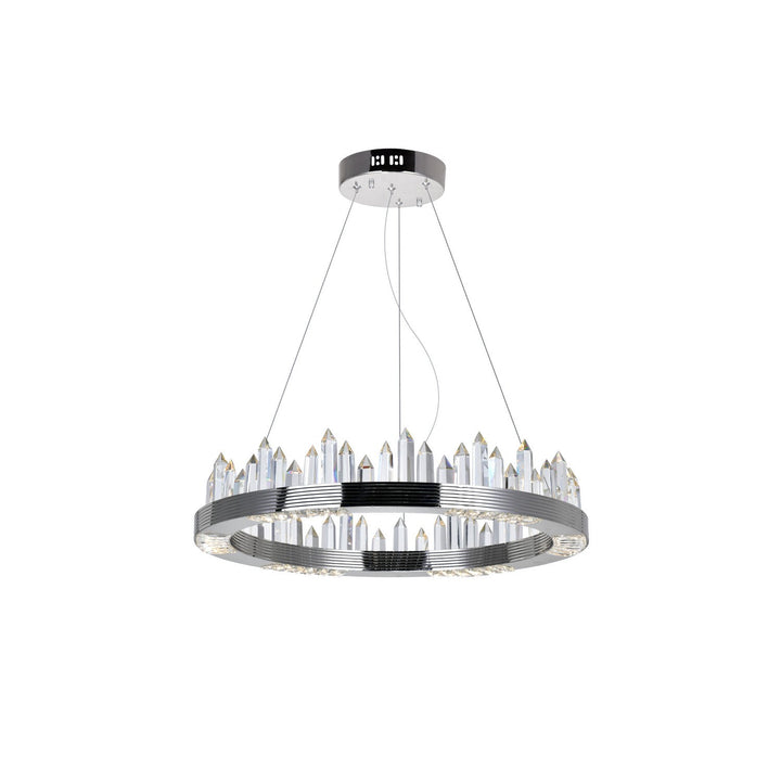 CWI Agassiz 1218p24-613 Chandelier Light - Polished Nickel