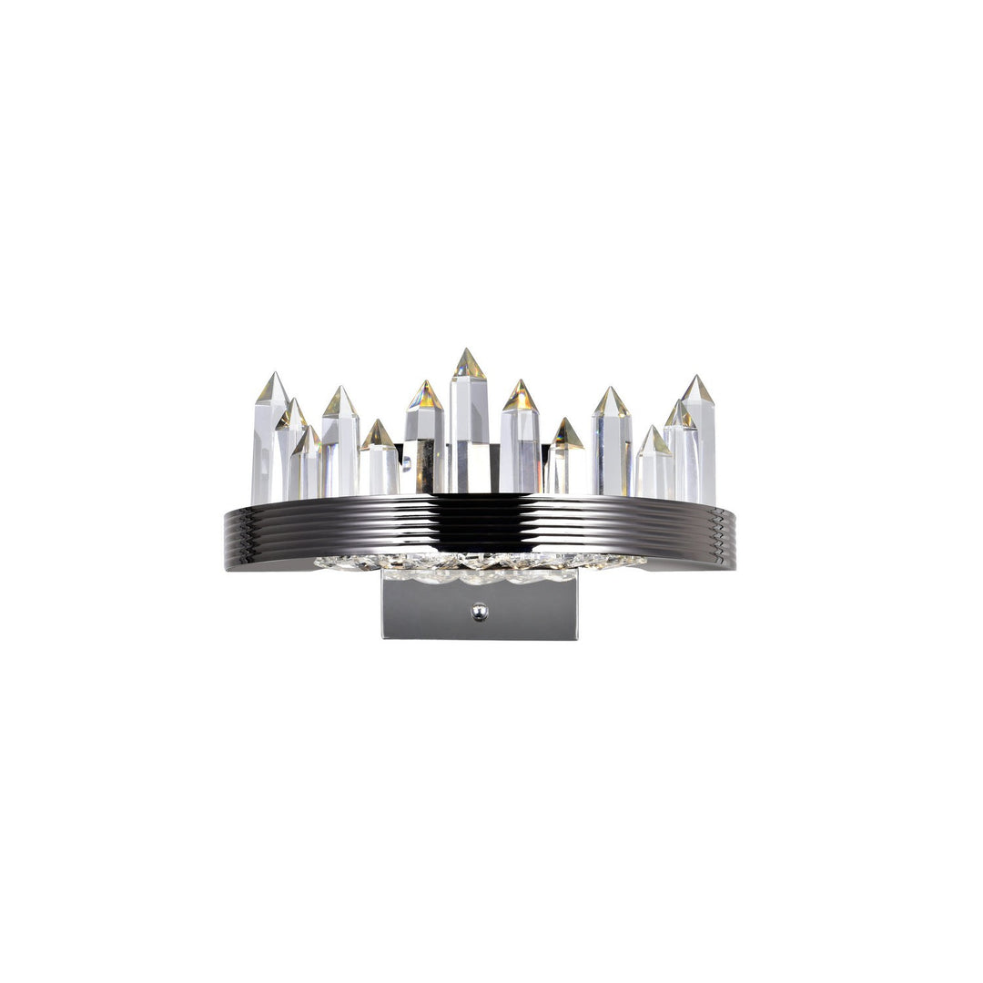 CWI Agassiz 1218w12-613 Wall Sconce Light - Polished Nickel