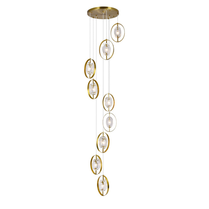 CWI Iris 1224p24-9-625 Chandelier Light - Brass