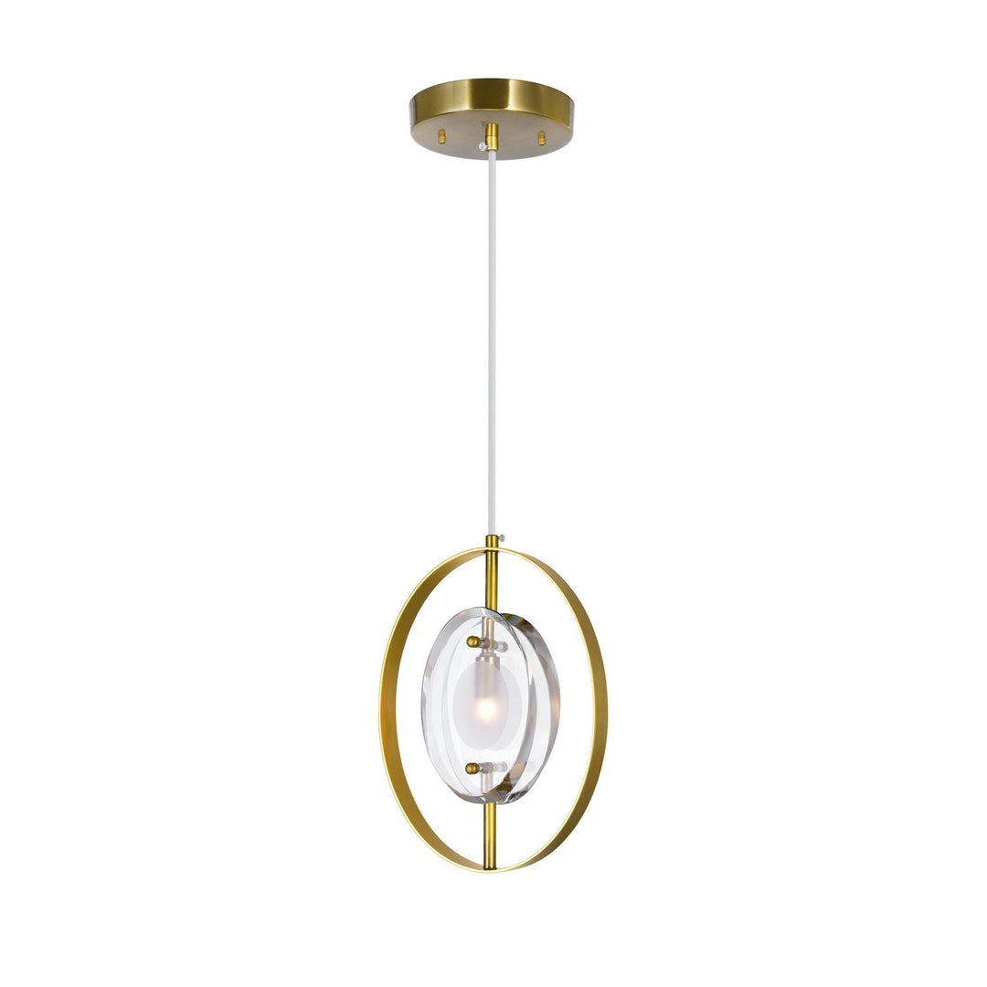 CWI Iris 1224p8-1-625 Pendant Light - Brass