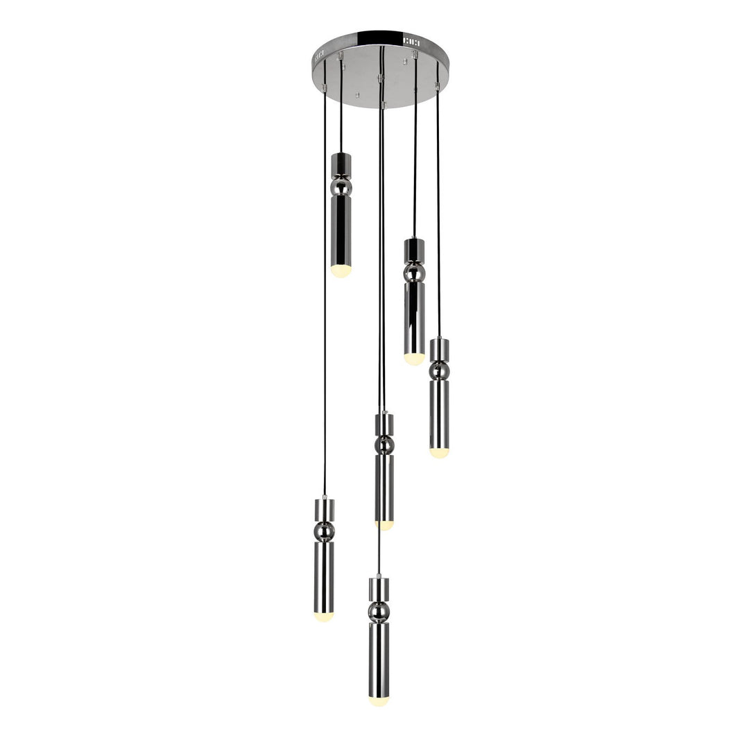 CWI Chime 1225p16-6-613 Pendant Light - Polished Nickel