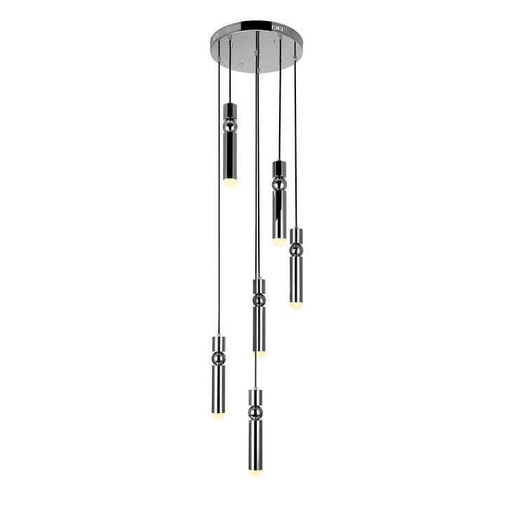 CWI Chime 1225p16-6-613 Pendant Light - Polished Nickel