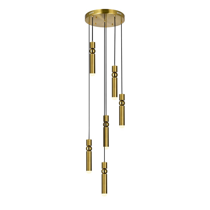 CWI Chime 1225p16-6-625 Pendant Light - Brass