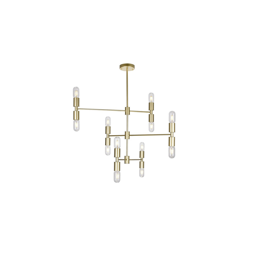 CWI Hand Crank 1227p34-12-169 Chandelier Light - Medallion Gold