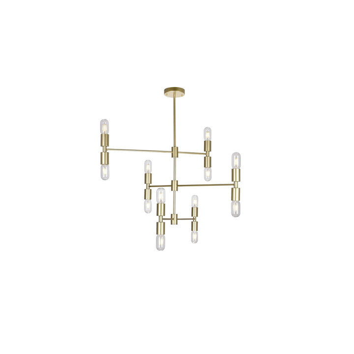 CWI Hand Crank 1227p34-12-169 Chandelier Light - Medallion Gold