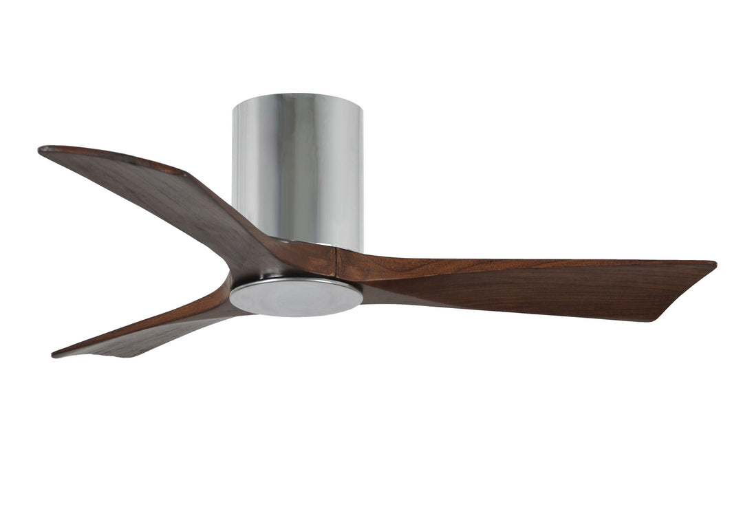 Matthews Fan Company Irene IR3HLK-CR-WA-42 Ceiling Fan 42 - Polished Chrome, Walnut Tone/