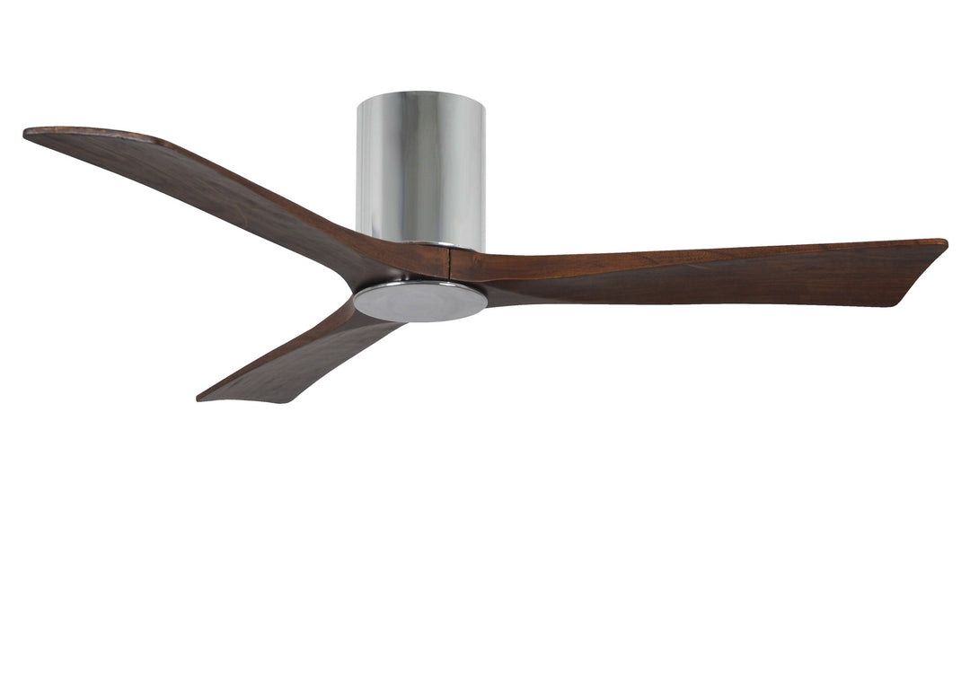 Matthews Fan Company Irene IR3HLK-CR-WA-52 Ceiling Fan 52 - Polished Chrome, Walnut Tone/