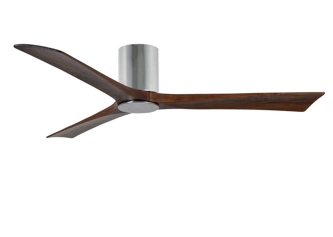 Matthews Fan Company Irene IR3HLK-CR-WA-60 Ceiling Fan 60 - Polished Chrome, Walnut Tone/