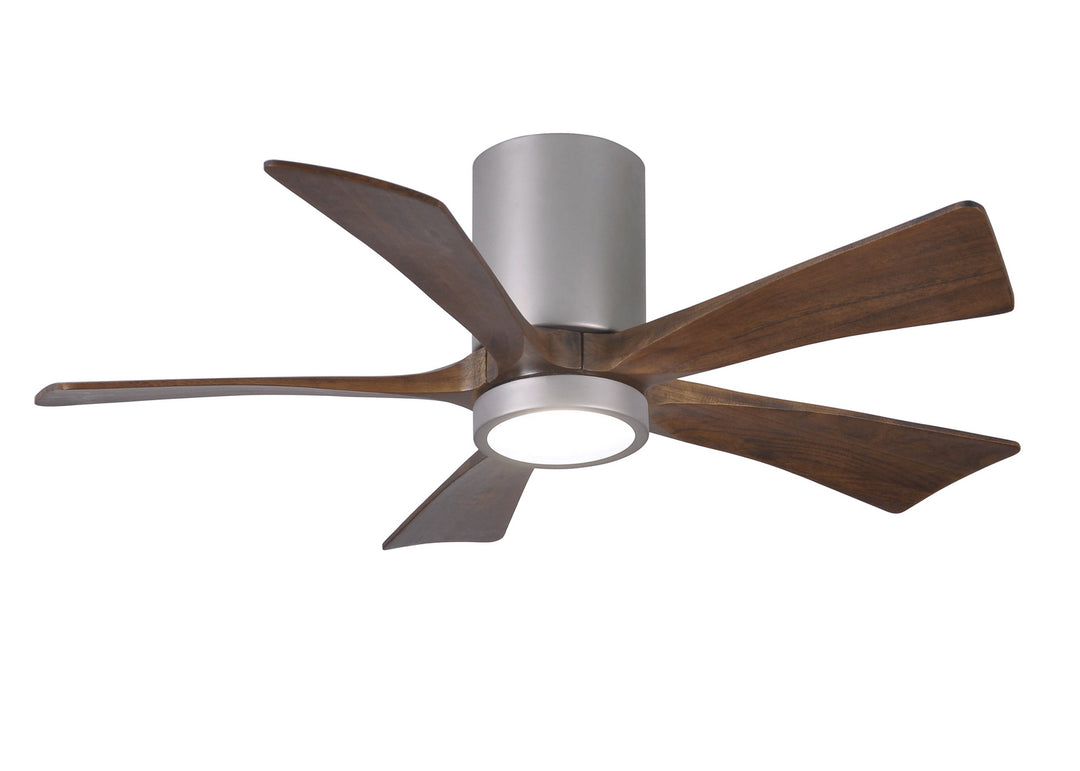 Matthews Fan Company Irene IR5HLK-BN-WA-42 Ceiling Fan 42 - Brushed Nickel, Walnut Tone/