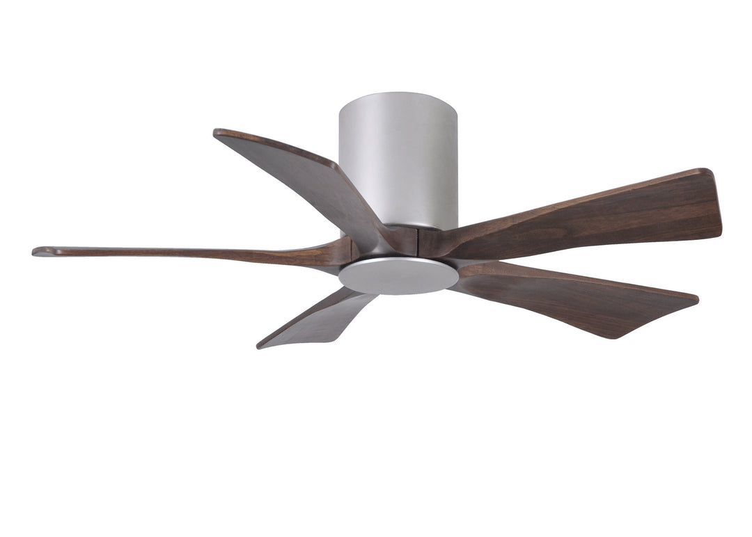 Matthews Fan Company Irene IR5HLK-BN-WA-42 Ceiling Fan 42 - Brushed Nickel, Walnut Tone/