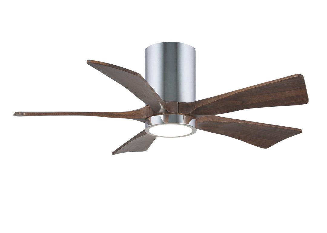 Matthews Fan Company Irene IR5HLK-CR-WA-42 Ceiling Fan 42 - Polished Chrome, Walnut Tone/