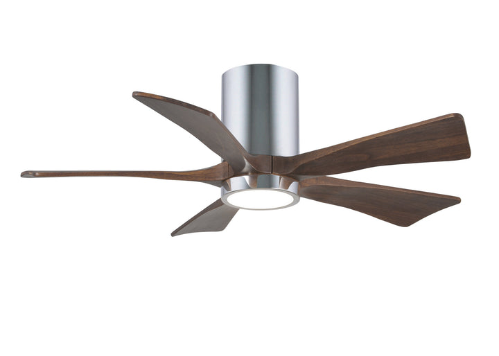 Matthews Fan Company Irene IR5HLK-CR-WA-42 Ceiling Fan 42 - Polished Chrome, Walnut Tone/