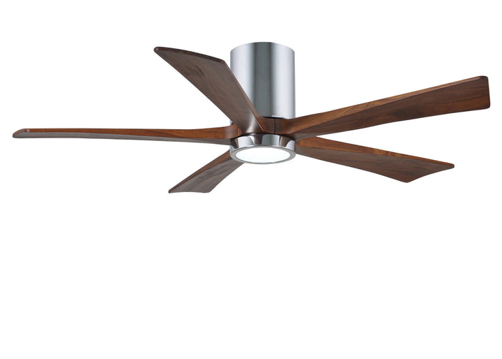 Matthews Fan Company Irene IR5HLK-CR-WA-52 Ceiling Fan 52 - Polished Chrome, Walnut Tone/