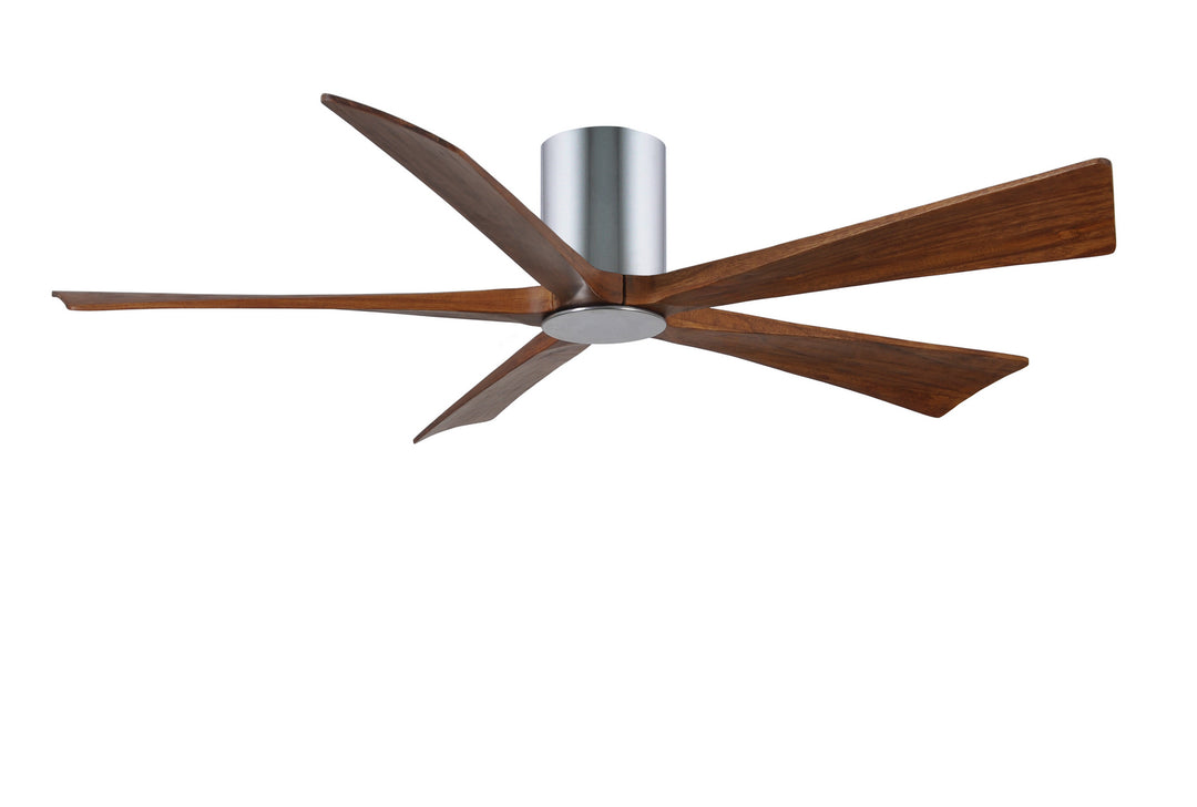 Matthews Fan Company Irene IR5HLK-CR-WA-60 Ceiling Fan 60 - Polished Chrome, Walnut Tone/