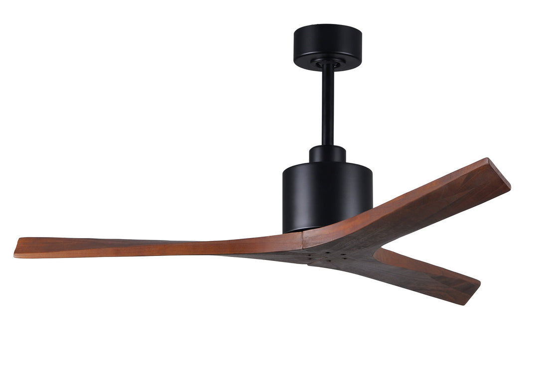 Matthews Fan Company Mollywood MW-BK-WA-52 Ceiling Fan 52 - Matte Black, Walnut/