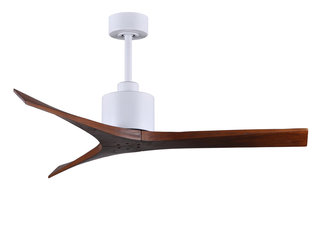 Matthews Fan Company Mollywood MW-MWH-WA-52 Ceiling Fan 52 - Matte White, Walnut/