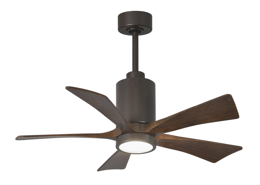 Matthews Fan Company Patricia PA5-TB-WA-42 Ceiling Fan 42 - Textured Bronze, Walnut Tone/