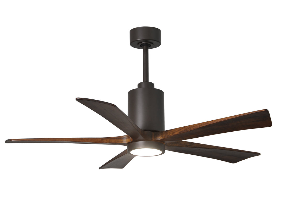 Matthews Fan Company Patricia PA5-TB-WA-52 Ceiling Fan 52 - Textured Bronze, Walnut Tone/