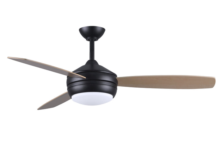 Matthews Fan Company T-24 T24-BK-MABW-52 Ceiling Fan 52 - Matte Black, Maple/Barn Wood/