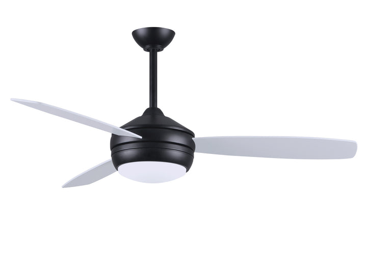 Matthews Fan Company T-24 T24-BK-MWHBN-52 Ceiling Fan 52 - Matte Black, Matte White/Brushed Nickel/