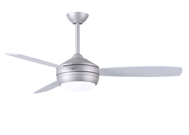 Matthews Fan Company T-24 T24-BN-MWHBN-52 Ceiling Fan 52 - Brushed Nickel, Matte White/Brushed Nickel/