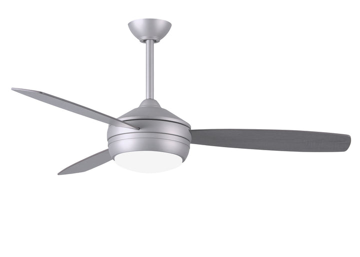 Matthews Fan Company T-24 T24-BN-OOBK-52 Ceiling Fan 52 - Brushed Nickel, Old Oak/Matte Black/