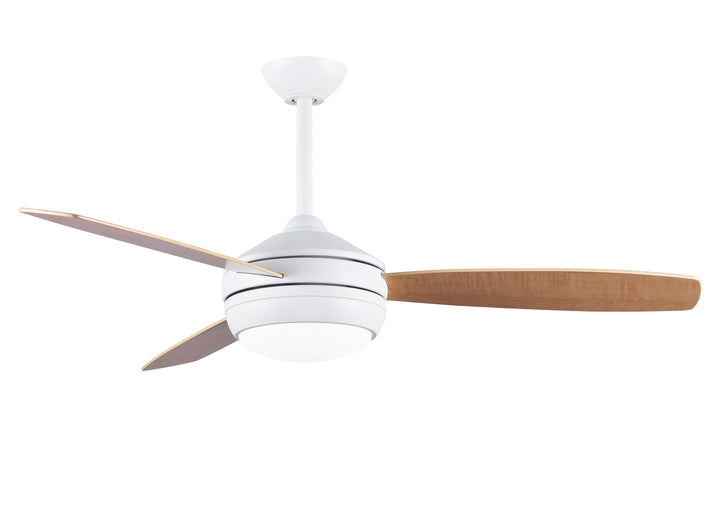 Matthews Fan Company T-24 T24-MWH-MABW-52 Ceiling Fan 52 - Matte White, Maple/Barn Wood/