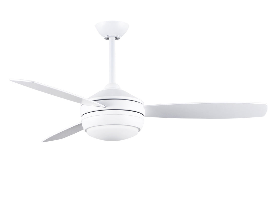 Matthews Fan Company T-24 T24-MWH-MWHBN-52 Ceiling Fan 52 - Matte White, Matte White/Brushed Nickel/