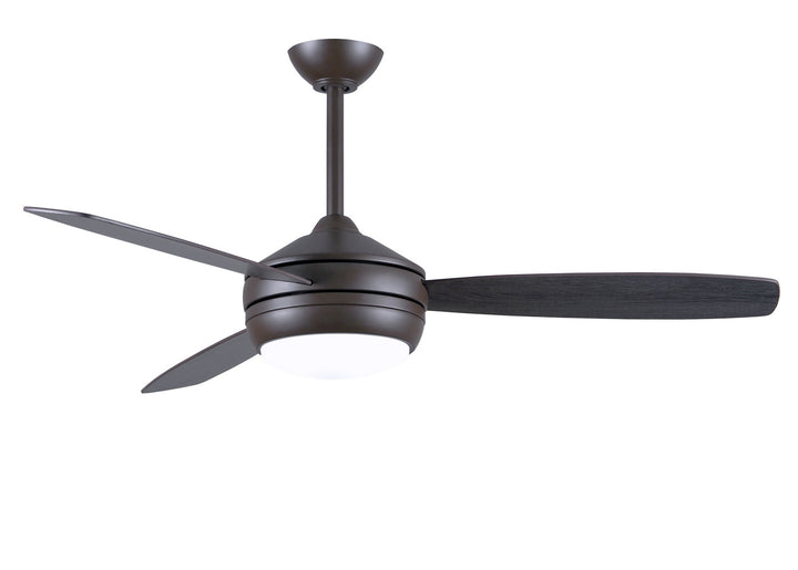 Matthews Fan Company T-24 T24-TB-OOBK-52 Ceiling Fan 52 - Textured Bronze, Old Oak/Matte Black/