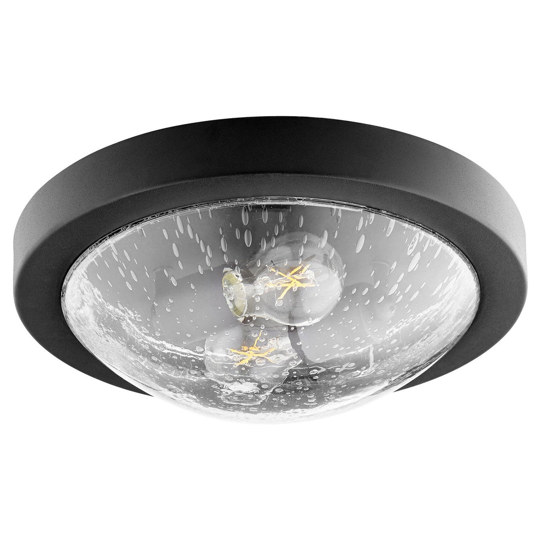 Quorum 3502 Contempo Ceiling Mounts 3502-13-69 Ceiling Light - Textured Black W/ Clear/Seeded