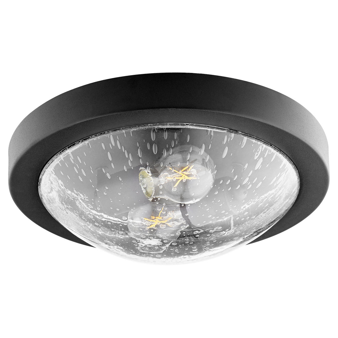 Quorum 3502 Contempo Ceiling Mounts 3502-13-69 Ceiling Light - Textured Black W/ Clear/Seeded