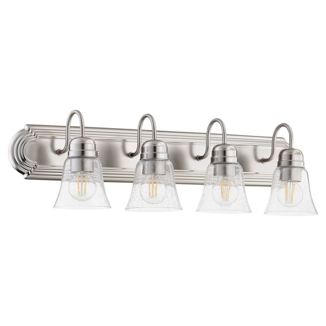 Quorum 5094 Vanities 5094-4-265 Bath Vanity Light 30 in. wide - Satin Nickel W/ Clear/Seeded