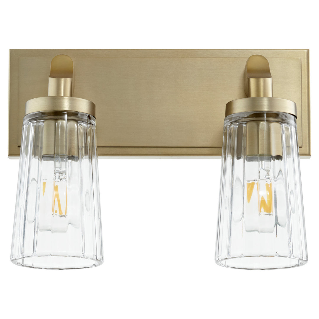 Quorum 5201 Series 5201-2-80 Bath Vanity Light 13 in. wide - Aged Brass