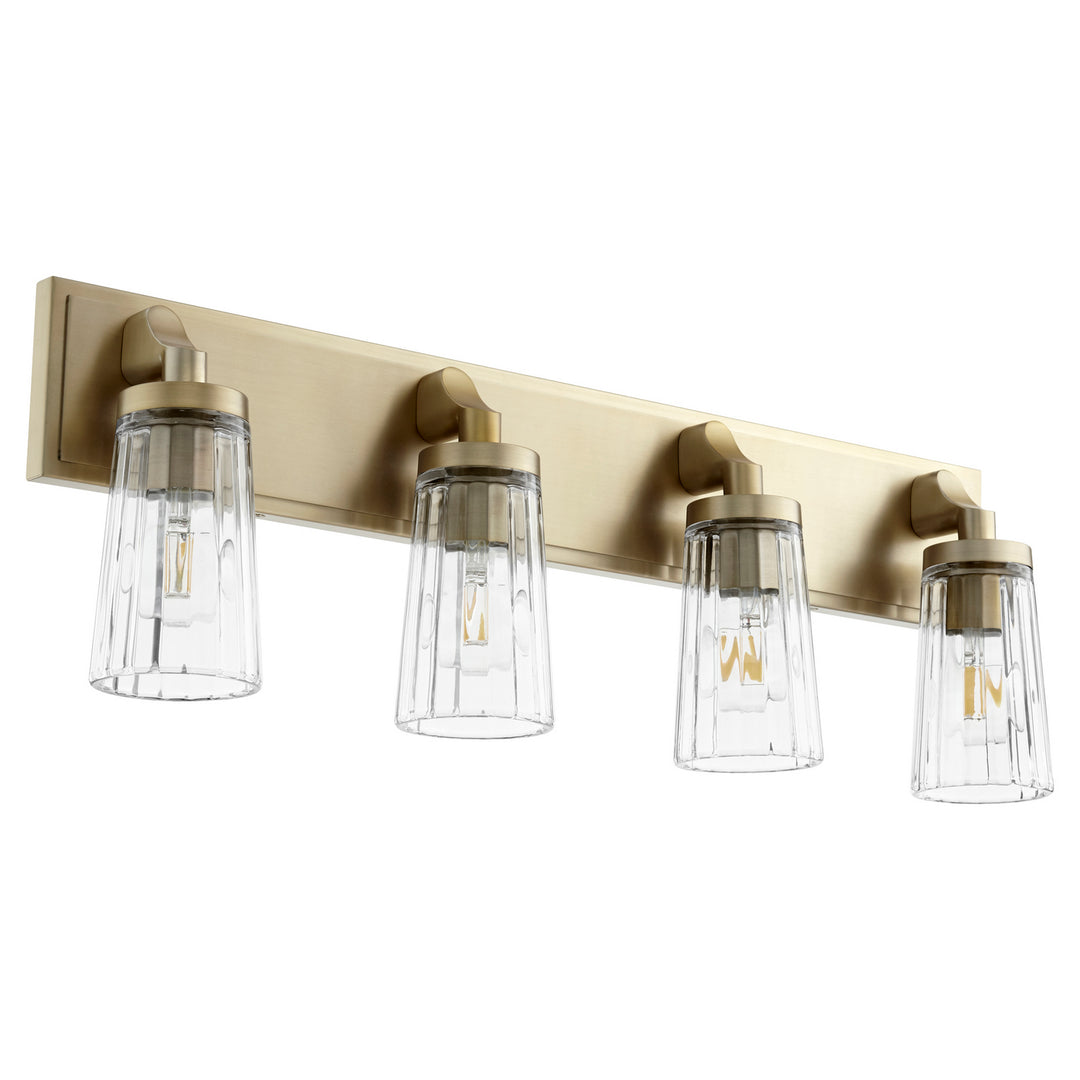 Quorum 5201 Series 5201-4-80 Bath Vanity Light 29 in. wide - Aged Brass