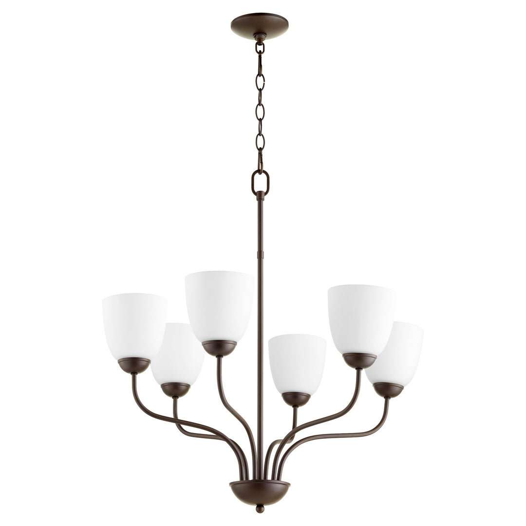 Quorum 6041 Chandeliers 6041-6-86 Chandelier Light - Oiled Bronze