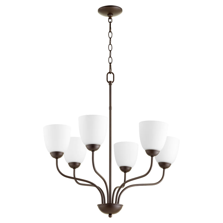 Quorum 6041 Chandeliers 6041-6-86 Chandelier Light - Oiled Bronze