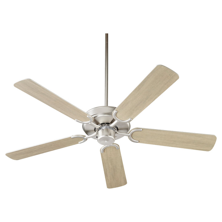 Quorum Virtue 6525-65 Ceiling Fan 52 in. - Satin Nickel, Silver/Weathered Gray