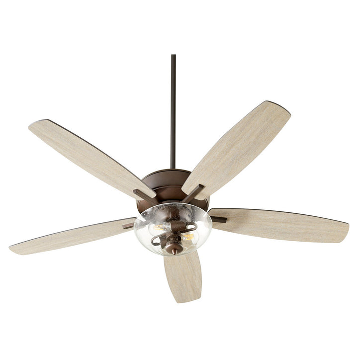 Quorum Breeze 7052-286 Ceiling Fan 52 in. - Oiled Bronze, Oiled Bronze/Weathered Oak