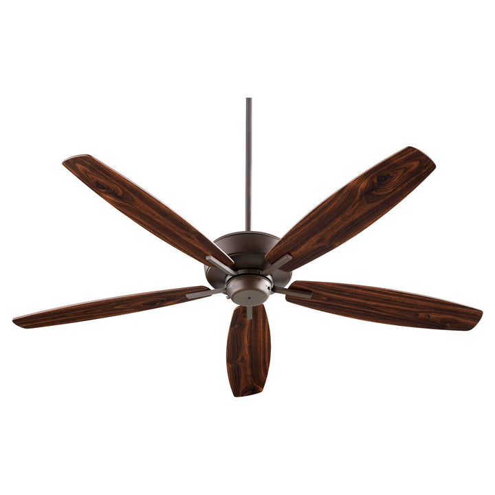 Quorum Breeze 60" 7060-86 Ceiling Fan 60 in. - Oiled Bronze, Dark Oak/Walnut