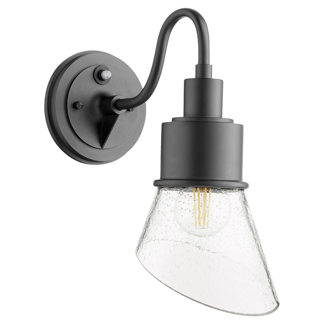 Quorum Torrey 732-69 Wall Sconce Light - Textured Black W/ Clear/Seeded