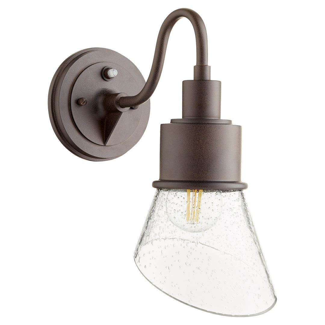 Quorum Torrey 732-86 Wall Sconce Light - Oiled Bronze W/ Clear/Seeded