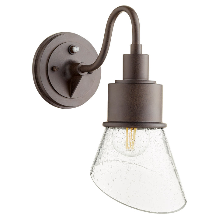 Quorum Torrey 732-86 Wall Sconce Light - Oiled Bronze W/ Clear/Seeded