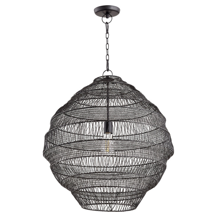 Quorum Artisan Pendants 832-23-93 Pendant Light - Charcoal,  Oiled Bronze/Walnut/